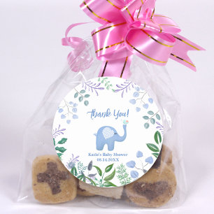 Danke Baby Elefant Lied Vogel Baby Shower  Runder Aufkleber