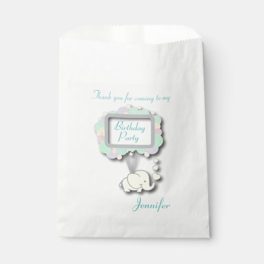 Danke Baby Elephant Geschenktütchen (Vorderseite)