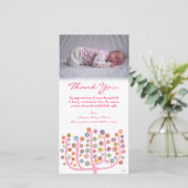 Danke, Baby-Mädchen-Foto-Karten-Schablone zu Dankeskarte (Stehend Vorderseite)