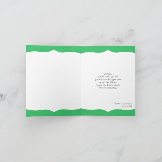 Danke, Baby Showcard Dankeskarte (Innenseite)