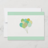 Danke Baby Shower Balloon Pop Gender Reveal Einladung (Rückseite)