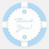 Danke Baby Shower Dantel Sticker (Vorderseite)