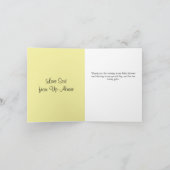 Danke Baby Shower Elegant Blue Rattle (Innenseite)