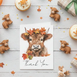 Danke, Baby Shower Highland Cow Halloween Dankeskarte