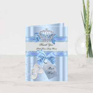 Danke Baby Shower Junge Blau Kleiner Prinz 3a