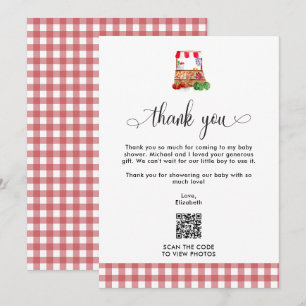 Danke Baby Shower lokal angebaute Farm QR Code