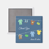 Danke, Baby Shower Magnet (Vorderseite/Rückseite)