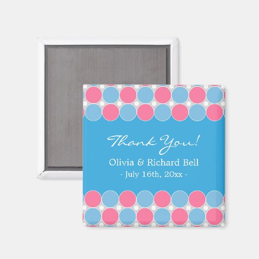 Danke, Baby Shower Magnet (Vorderseite/Rückseite)