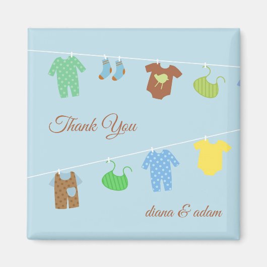 Danke, Baby Shower Magnet (Vorne)