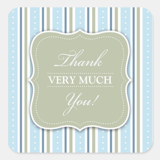 Danke, Baby Shower Sticker (Vorderseite)