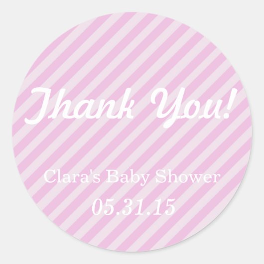 Danke, Baby Shower Stickers (Vorderseite)