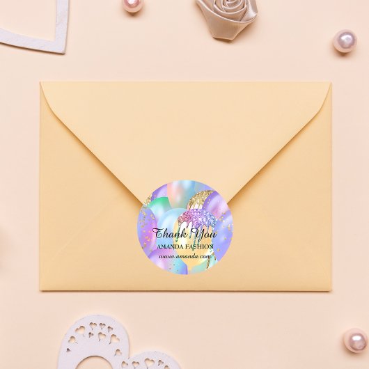 Danke Baby Shower Sweet16th Balloon Glitzer Runder Aufkleber