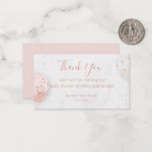 Danke Babyduschballons Foto stilvoll pink Mitteilungskarte (Vorderseite/Rückseite Beispiel)