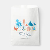 Danke Babydusche. Niedliche Unterwasserwelt Geschenktütchen (Vorderseite)
