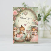 Danke, Babyduschkarte. Wertvolle Tiere (Stehend Vorderseite)