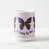 Danke Babysitter Bright Butterfly Wertschätzung Kaffeetasse (Mittel)