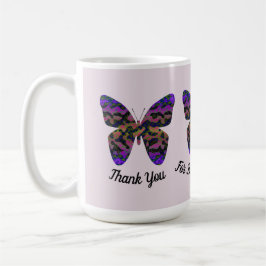 Danke Babysitter Bright Butterfly Wertschätzung Kaffeetasse