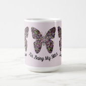 Danke Babysitter Mosaic Butterfly Wertschätzung Kaffeetasse (Mittel)