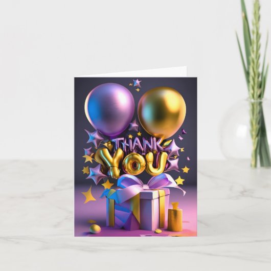 Danke, Ballons Feiertagskarte (Vorderseite)