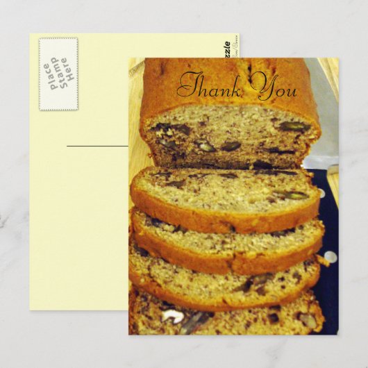 Danke/Banana Nut Bread_ Postkarte (Vorne/Hinten)