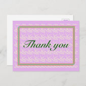 Danke! ~band Herz lila~ Postkarte (Vorne/Hinten)