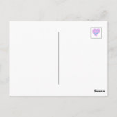 Danke! ~band Herz lila~ Postkarte (Rückseite)