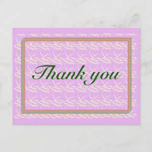 Danke! ~band Herz lila~ Postkarte