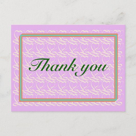 Danke! ~band Herz lila~ Postkarte (Vorderseite)