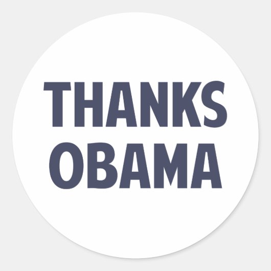 Danke Barack Obama Runder Aufkleber (Vorderseite)