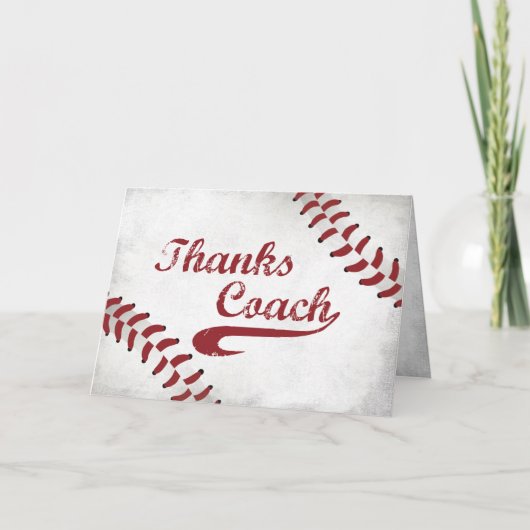 Danke Baseball Coach Large Grunge Baseball (Vorderseite)