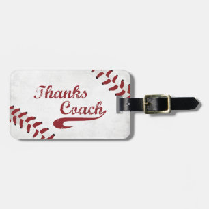 Danke Baseball Coach Large Grunge Baseball Gepäckanhänger