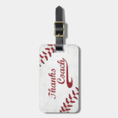 Danke Baseball Coach Large Grunge Baseball Gepäckanhänger (Vorderseite vertikal)