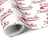 Danke Baseball Coach Large Grunge Baseball Geschenkpapier (Rolleneckpunkt)