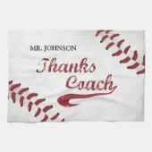 Danke Baseball Coach Large Grunge Baseball Geschirrtuch (Horizontal)