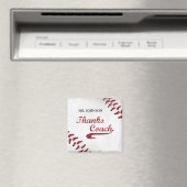 Danke Baseball Coach Large Grunge Baseball Magnet (In Situ (Geschirrspüler))