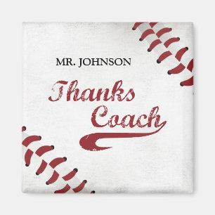 Danke Baseball Coach Large Grunge Baseball Magnet