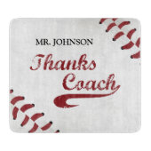 Danke Baseball Coach Large Grunge Baseball Schneidebrett (Vorderseite)