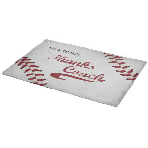Danke Baseball Coach Large Grunge Baseball Schneidebrett