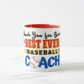 Danke Baseball Coach Tasse (Zentrum)