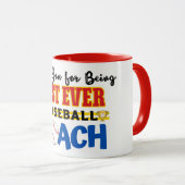 Danke Baseball Coach Tasse (VorderseiteRechts)