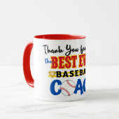 Danke Baseball Coach Tasse (Vorderseite Links)