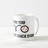 Danke, | Baseball-Kaffee-Tasse zu trainieren Kaffeetasse (VorderseiteRechts)
