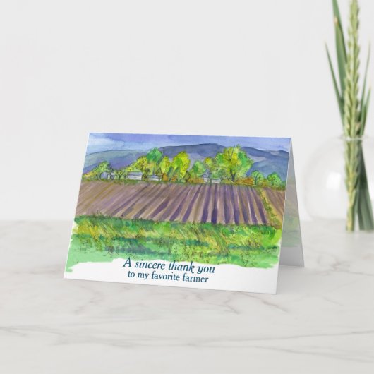 Danke Bauer Fields Mountains Landschaft Karte (Vorderseite)