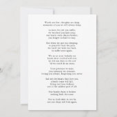 Danke Beach Beerdigung Foto Beileid Gkurze (Rückseite)