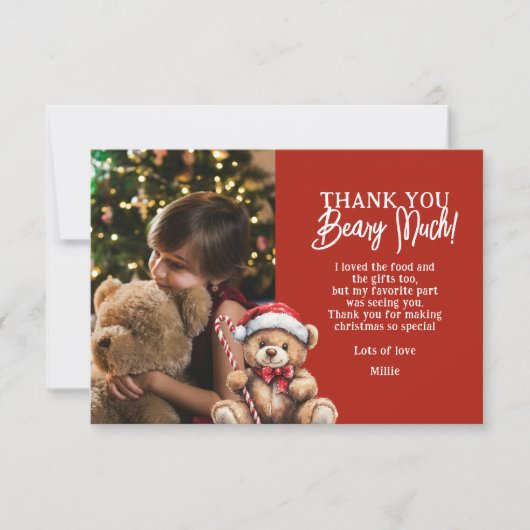 Danke Beary Weihnachtsbär (Vorderseite)