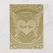 Danke | Beileidsbekundung | Hellgold Postkarte (Vorderseite)
