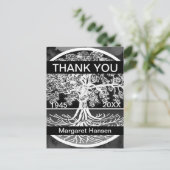 Danke | Beileidsbekundung | Lebensbaum Postkarte (Stehend Vorderseite)