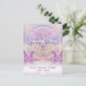 Danke | Beileidsbekundung | Pink Guardian Angels Postkarte (Stehend Vorderseite)