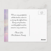 Danke | Beileidsbekundung | Pink Guardian Angels Postkarte (Rückseite)