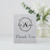 Danke | Beileidsbekundung | Silber Postkarte (Stehend Vorderseite)